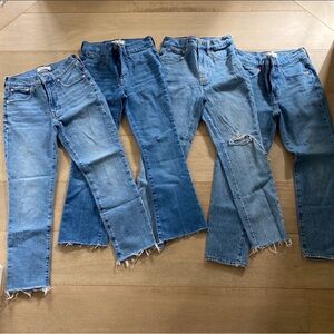 Madewell Lot of 4 pairs of jeans Size 24